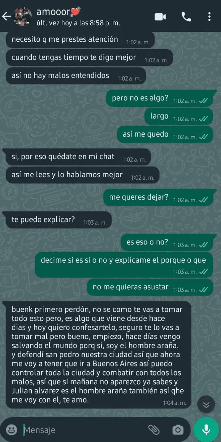 Su novio le mandó un insólito mensaje para separarse y ella explotó