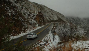 En plena primavera, nevó en las Altas Cumbres