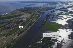 Las inundaciones en Santa Fe, desde un drone