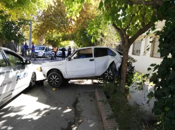 Presunto ladrón intentó fugar en auto con su hija, chocó contra un árbol y fue preso