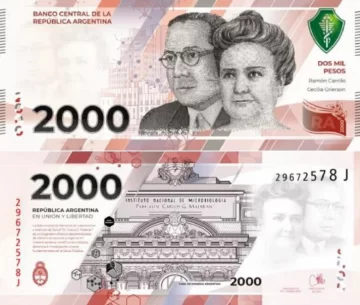 Aprueban billete de $2.000 con referentes de la medicina