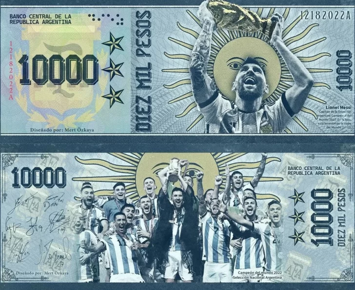 Batakis quiere billete de $10 mil con cara de Messi