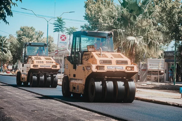 Pavimentan la Diagonal en Caucete