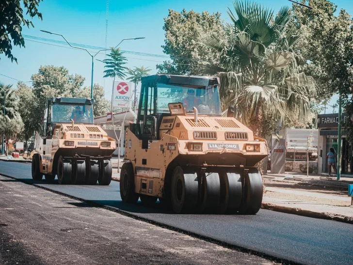 Pavimentan la Diagonal en Caucete