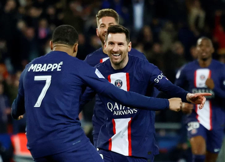 Gol de Messi y récord de Mbappé