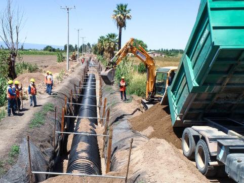 Informe del avance de la obra cloacal