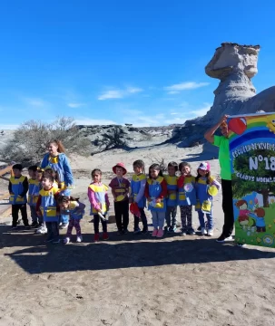 Alumnos de nivel Inicial en Ischigualasto