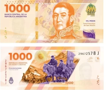 Salen animales entran próceres: ahora lanzarán un billete de $1.000 con el rostro de San Martín