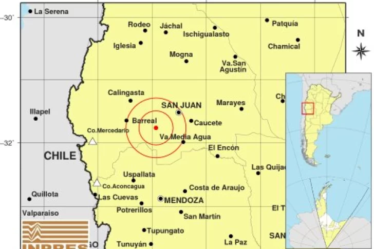 Un sismo superficial se sintió esta tarde en San Juan