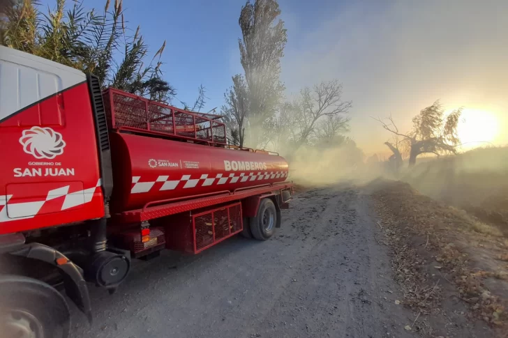 Viento feroz: en dos horas se registraron siete incendios en San Juan