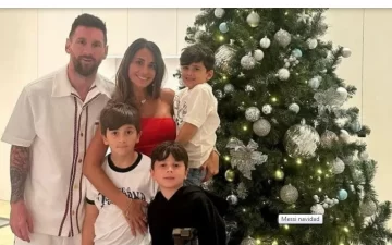 Messi celebró la Navidad en casa junto a su familia