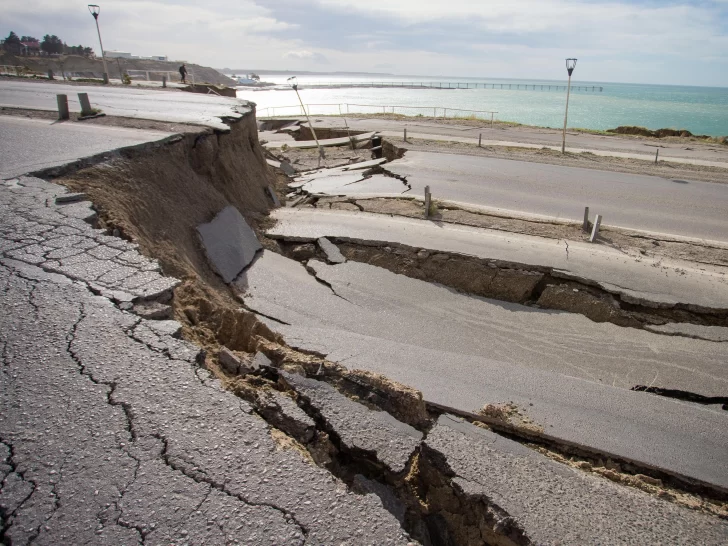 Colapsó la ruta nacional 3 en Comodoro Rivadavia