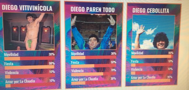 Furor en las redes por las figuritas de Diego Maradona