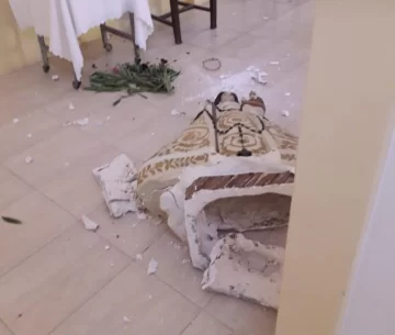 El terremoto provocó destrozos en una parroquia de Pocito