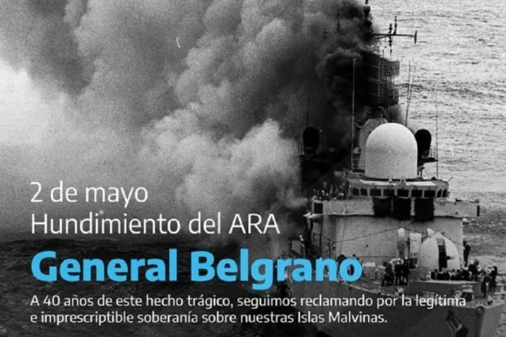 El Ministerio de Educación de la Nación recordó el hundimiento del Belgrano con un navío inglés