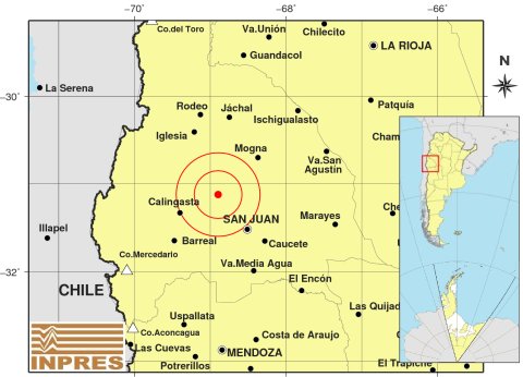 Un temblor de 3,5 grados sacudió el suelo sanjuanino