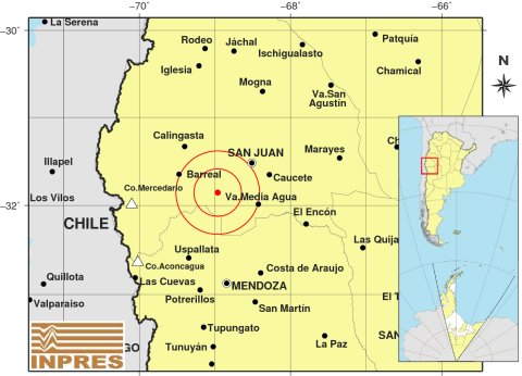 Réplicas: luego del terremoto que sacudió a San Juan, hubo otros diez sismos