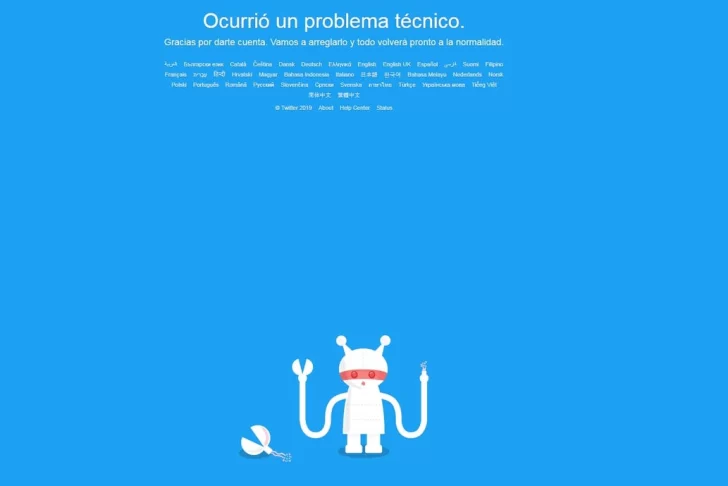 Twitter se cayó a nivel mundial