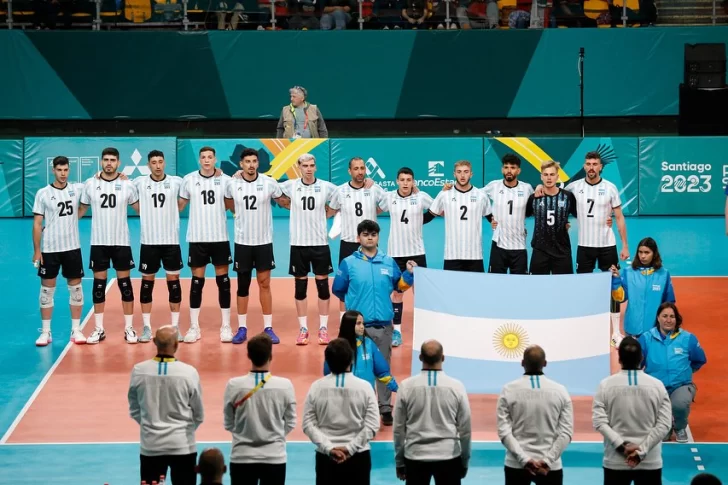 Bruno Lima aportó 9 puntos en el debut victorioso de la selección de vóley