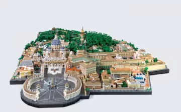 Un artista creó una réplica del Vaticano con piezas de Lego