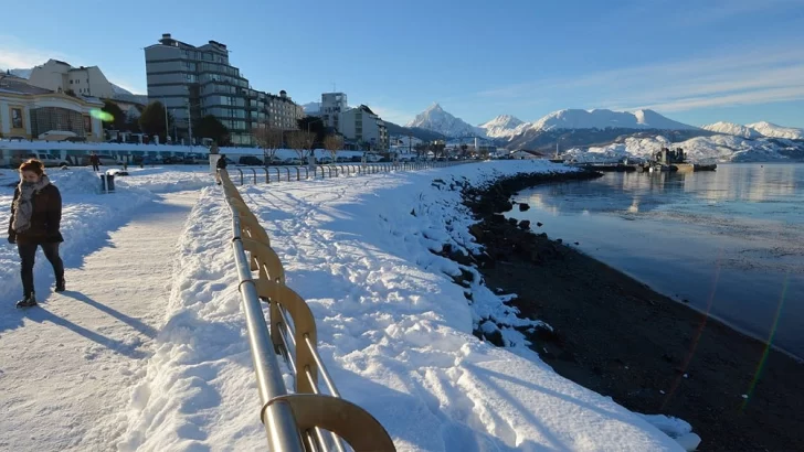 ¡Sorpresa! Nieve en Ushuaia a una semana del verano y 5 grados bajo cero