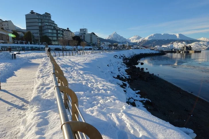 ¡Sorpresa! Nieve en Ushuaia a una semana del verano y 5 grados bajo cero