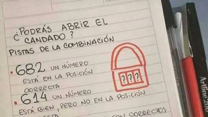 Nuevo reto viral: ¿podes descubrir el código para abrir el candado?