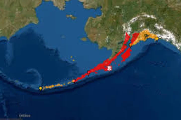 Un potente sismo de Magnitud 7,8 hizo estremecer a Alaska