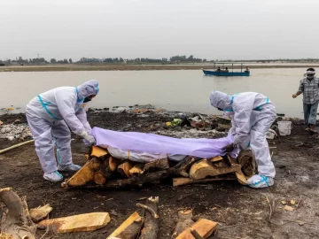 Covid-19 en India: aparecieron decenas de cadáveres flotando en el río Ganges