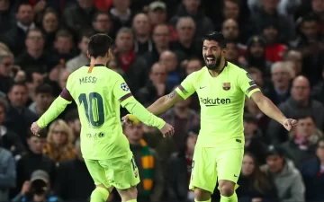 Con un gol de Suárez, el Barcelona venció por primera vez al  M. United en Old Trafford