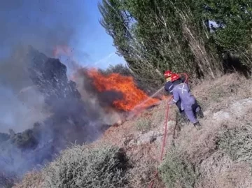 Una mujer bombero se cayó en medio de un incendio y terminó en el hospital