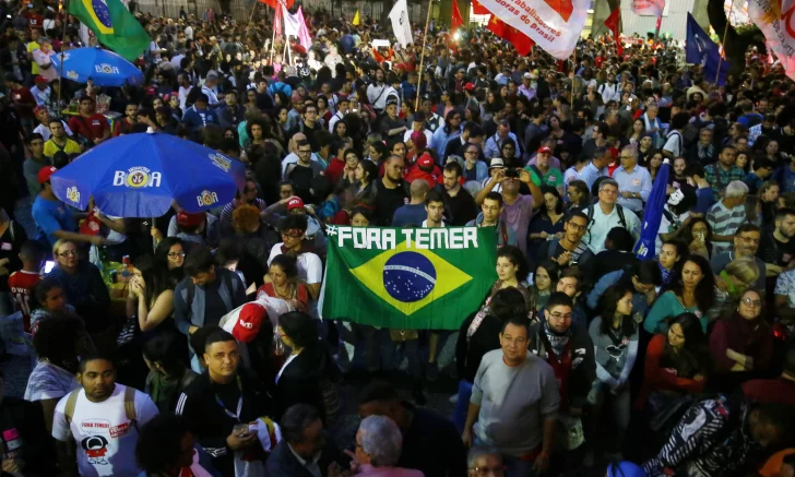 Miles de brasileños reclamaron en las calles contra el Gobierno de Temer