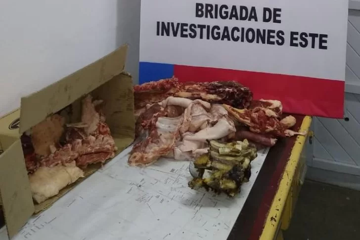 Atraparon al hombre que robó una carnicería: llevaba 10 kg de carne en una bolsa