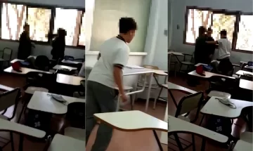 [VIDEO] Nueva pelea escolar, esta vez de alumnos del colegio secundario de la Católica