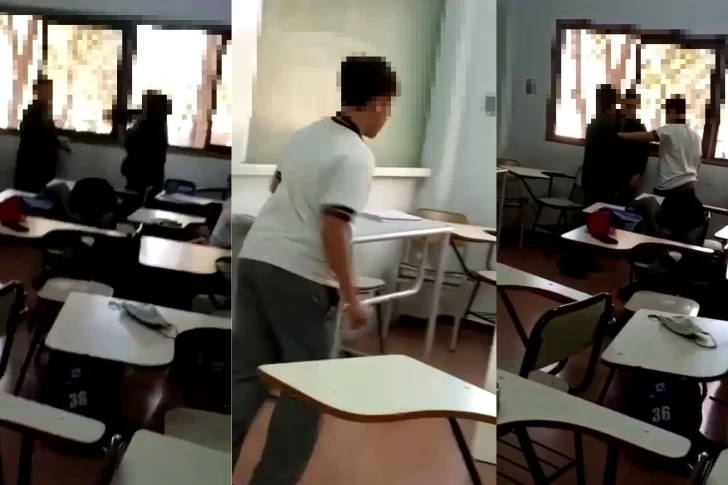 [VIDEO] Nueva pelea escolar, esta vez de alumnos del colegio secundario de la Católica