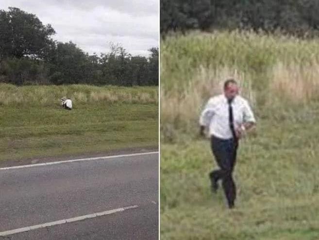 Un chofer de micro paró en medio del viaje y corrió a dejarle flores a su amigo fallecido