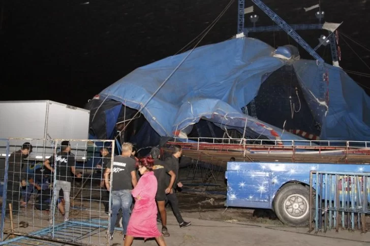 El circo castigado por el intenso viento del miércoles funcionará en el Mocoroa