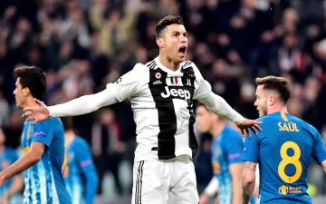 Cristiano Ronaldo marcó tres goles y la Juventus eliminó al Atlético Madrid de Simeone