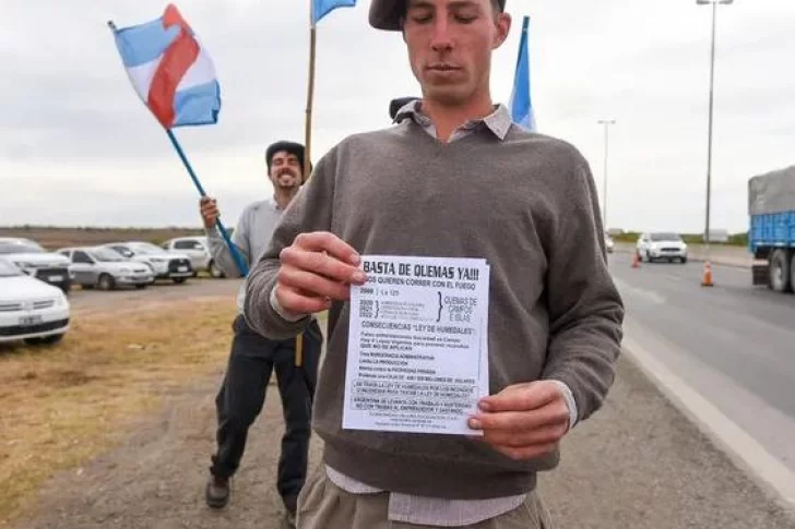 Piquete contra Ley de Humedales