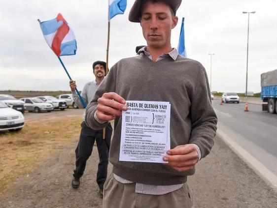 Piquete contra Ley de Humedales