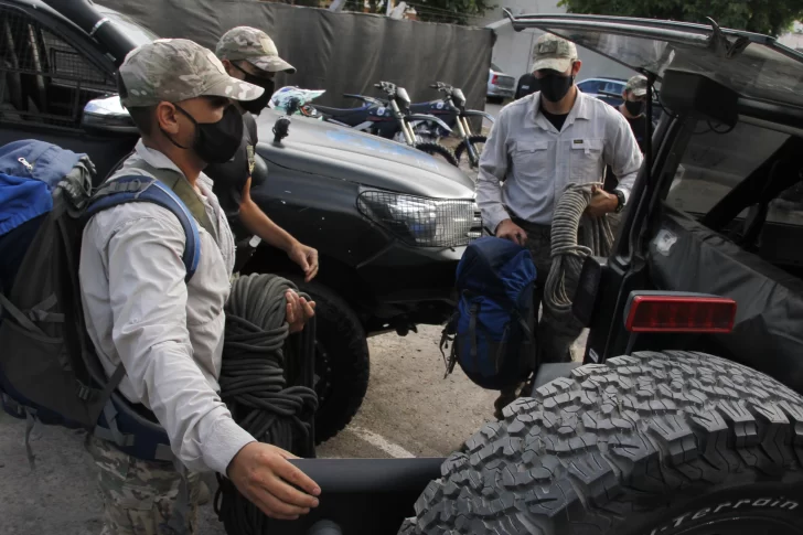 Los rescatistas de la Policía que actúan en la montaña y tienen cada vez más trabajo