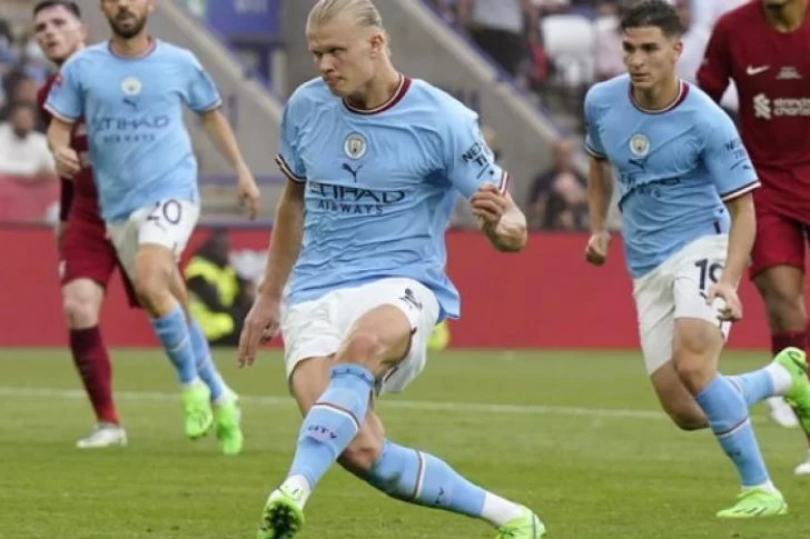 Haaland debutó con goles en el City