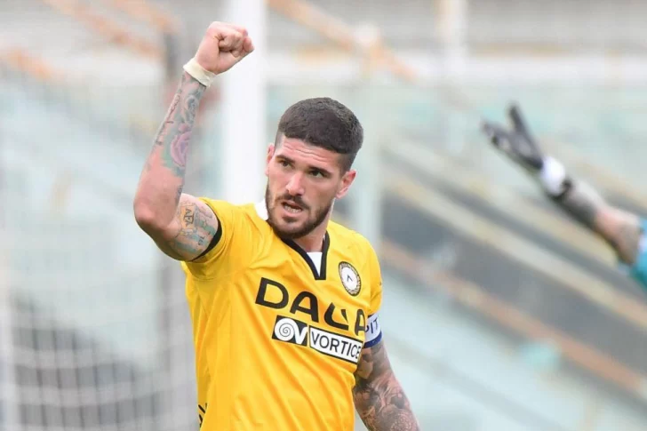 De Paul: dos goles y expulsión en el triunfo de Udinese en Crotone
