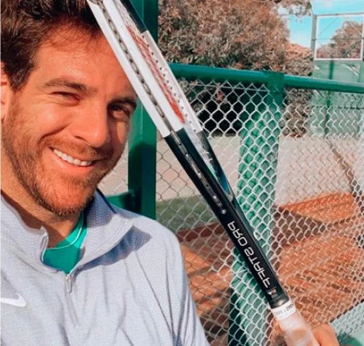 Delpo no se rinde El tenista entrenó ayer y admitió que siente dolor en su rodilla.