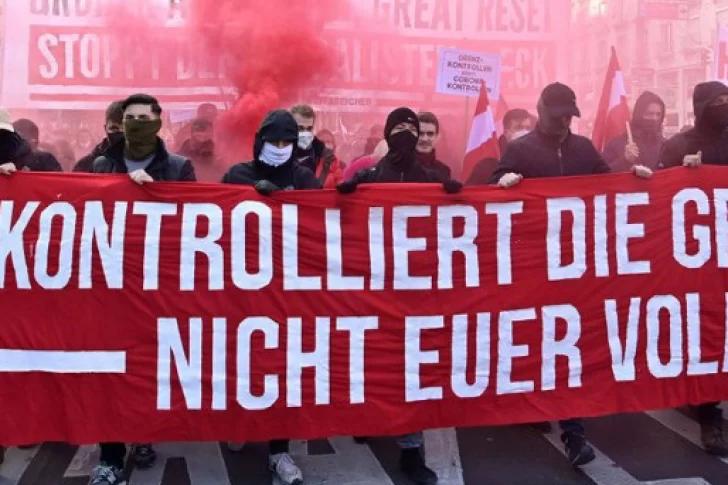 Protestas en Austria contra las restricciones por la covid-19