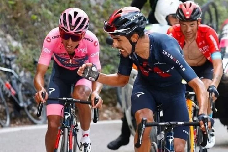 Bernal sufrió y Evenpoel abandonó, en la montaña