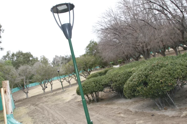 Pusieron nuevas luces y empezaron a mejorar la imagen general del Jardín de los Poetas