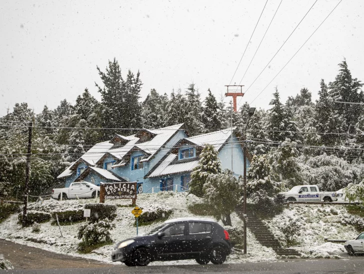 Inusual nieve en Bariloche