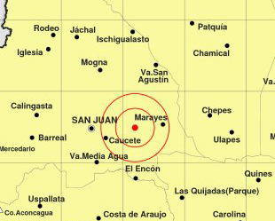 Un sismo de 4,1 grados y poca profundidad se sintió en San Juan