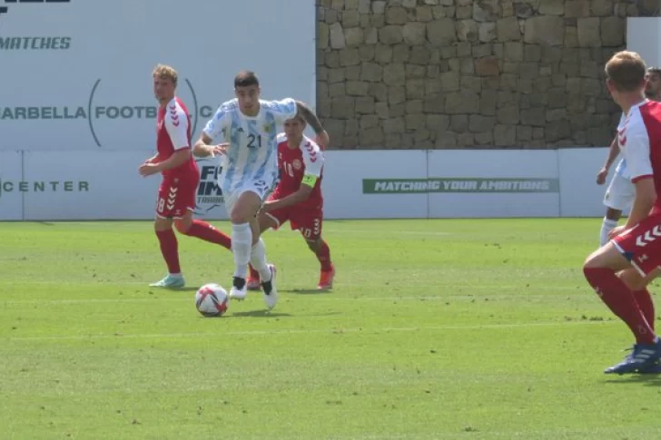 La Selección argentina Sub 23 ganó sobre la hora frente a Dinamarca